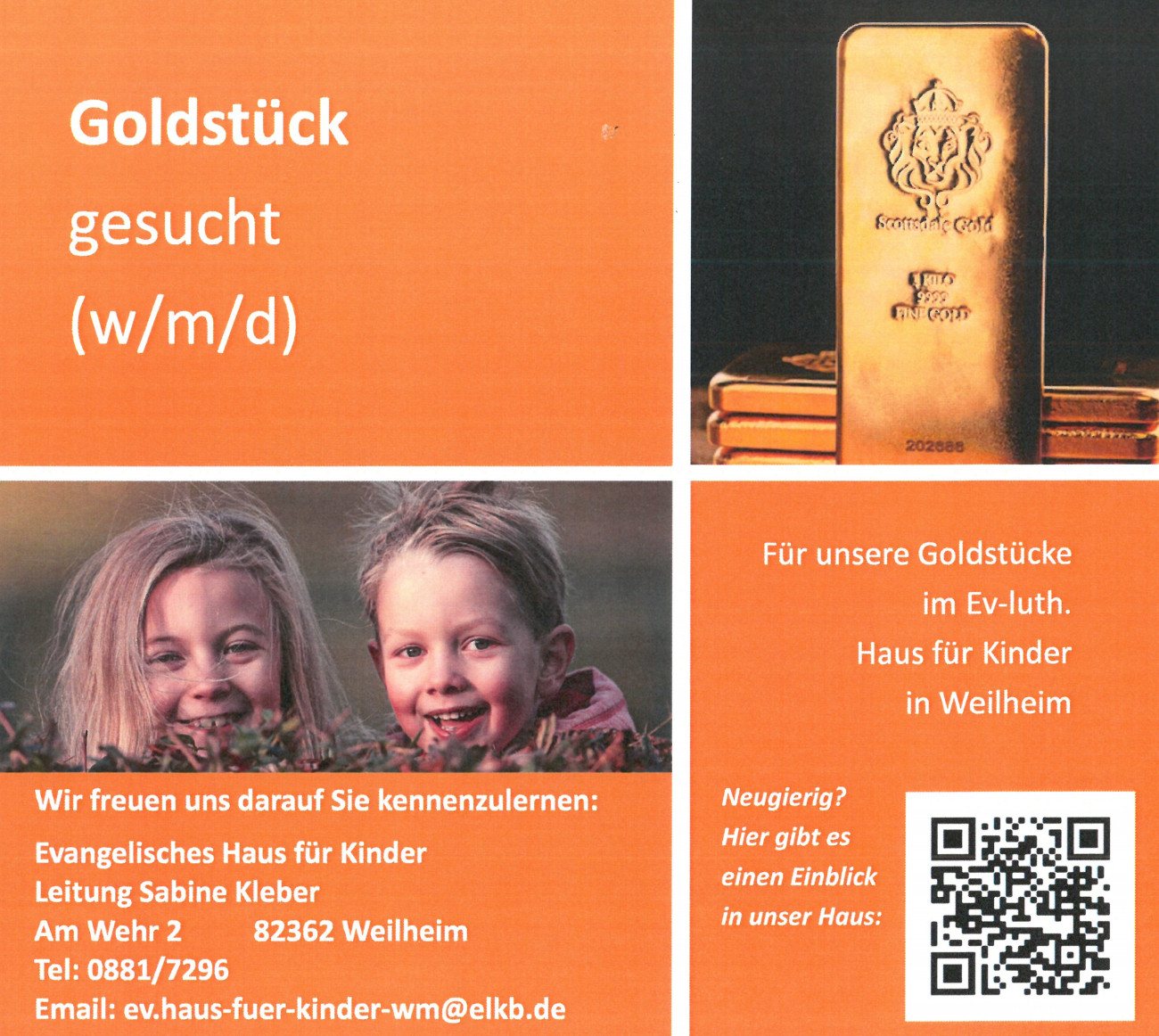 Evangelisches Haus für Kinder sucht Goldstück | Evang.-Luth ... Evangelisches Haus für Kinder sucht Goldstück | Evang.-Luth ...