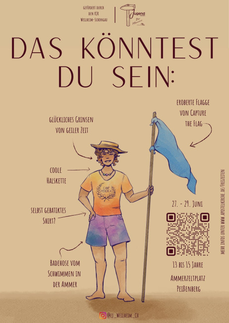 Person auf dem Camp mit persönlichen Zuschreibungen