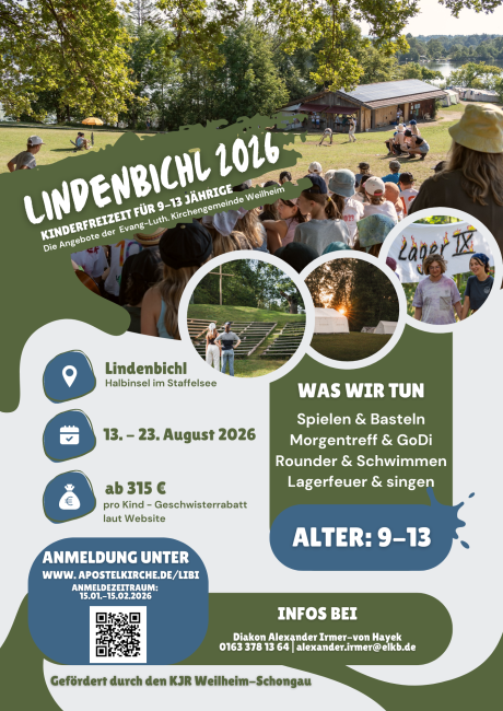 Flyer Lindenbichl 2026 KG Weilheim mit Preis 315€